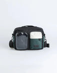 Satchel Lucent Series Crossbody Bag|Black x Slate Green