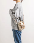 Macaroon Tiny Organic Cotton Series Crossbody Bag|Beige