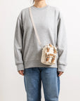 Macaroon Tiny Organic Cotton Series Crossbody Bag|Beige