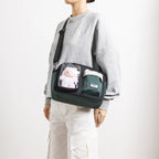 Satchel Lucent Series Crossbody Bag|Black x Slate Green