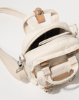 Macaroon Tiny Organic Cotton Series Crossbody Bag|Beige