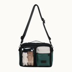 ドーナツ サッチェル ルーセント 透明ポケット付き ショルダーバッグ 痛バッグ 9L