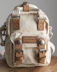 Macaroon Tiny Organic Cotton Series Crossbody Bag｜Beige