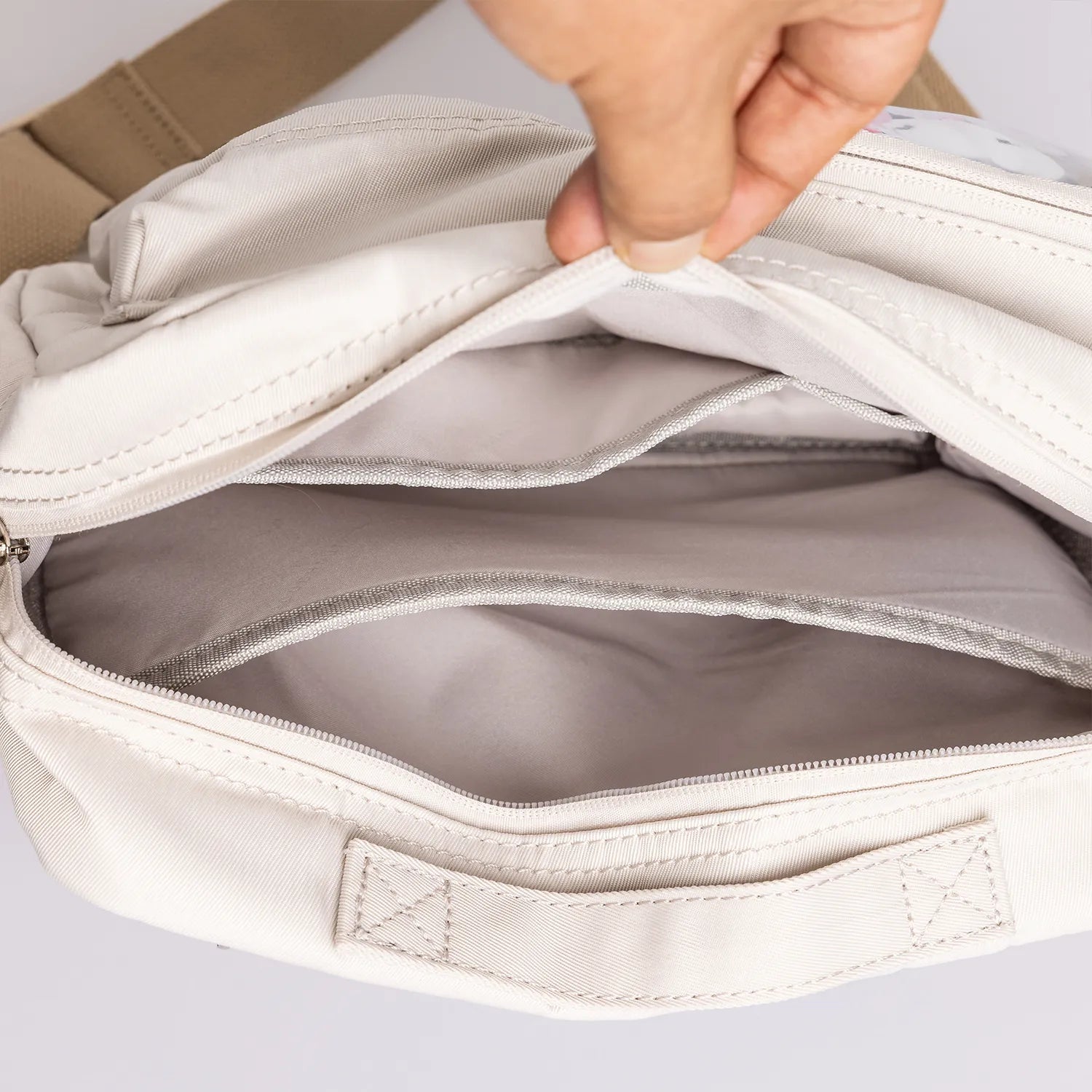 Satchel Lucent Series Crossbody Bag｜Stone