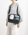 Satchel Lucent Series Crossbody Bag｜Black x Slate Green