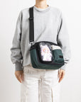 Satchel Lucent Series Crossbody Bag｜Black x Slate Green