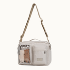 ドーナツ サッチェル ルーセント 透明ポケット付き ショルダーバッグ 痛バッグ 9L